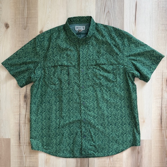 Duluth Trading Short Sleeve Vented Fishing Shirt Green XL - Picture 1 of 6